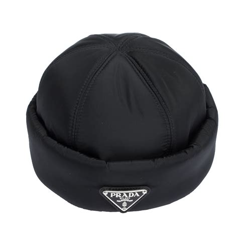 beanie hat prada|Prada nylon beanie.